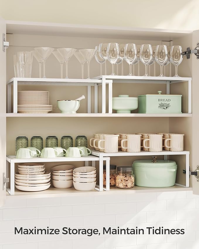 SONGMICS Spice Racks, Countertop Organizers, Shelf Risers, Expandable - Image 3