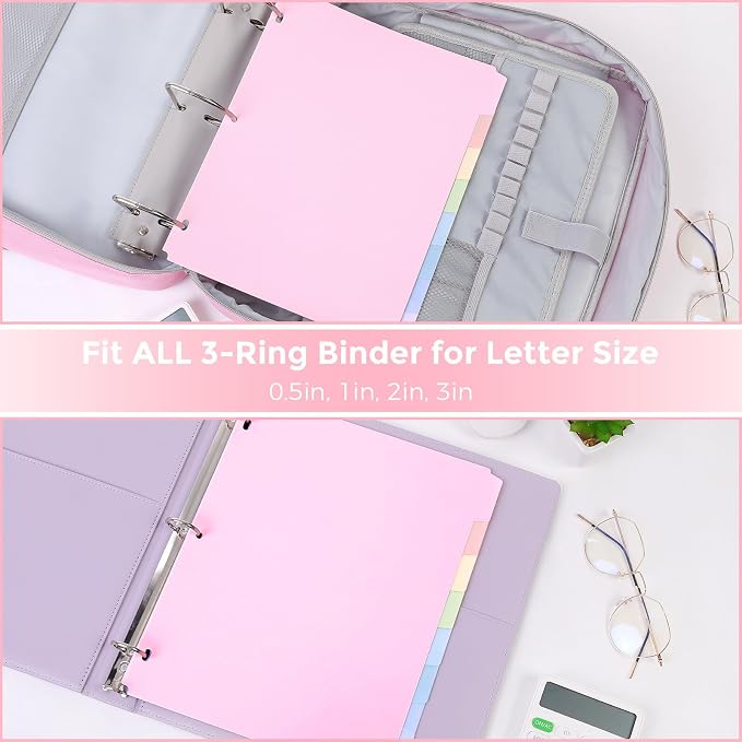 SKYDUE Durable Plastic 8-Tab Dividers, Big Tab Dividers - Image 6
