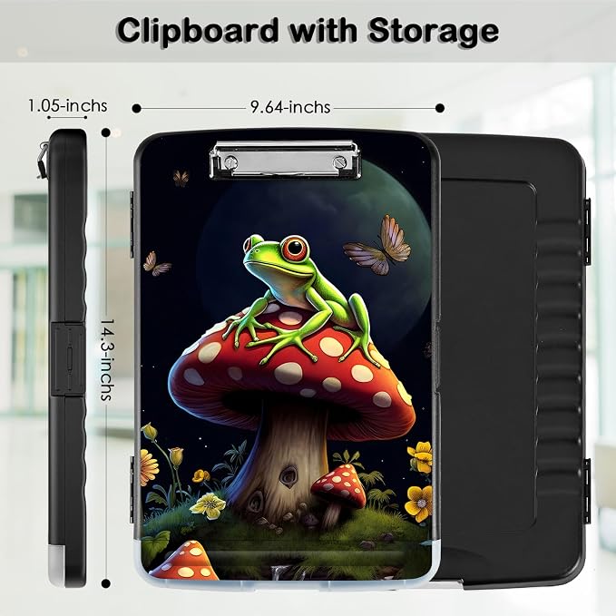 Clipboard with Storage, Office Supplies Nursing Clipboards Folder with Pen - Image 2