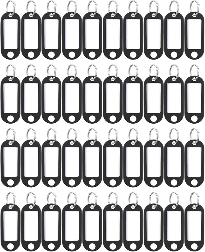 Uniclife 40 Pieces Key Tags 2 Inch Soft Plastic Key Chain Tags - Image 7