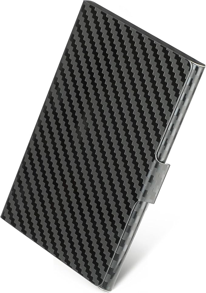 MaxGear Stainless Steel Business Card Holder, Slim Card Case, Buckle Closure by MaxGear