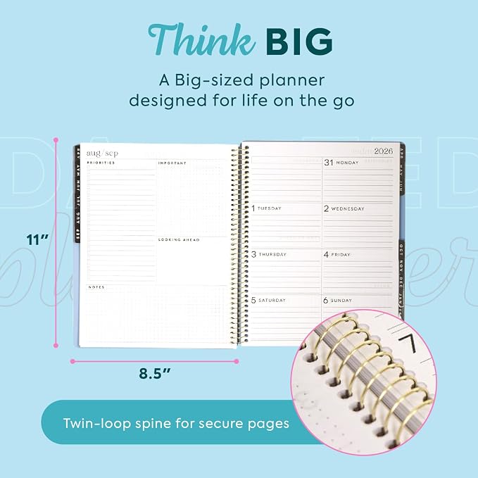 GO BIG Large-Print Planner April 2026–June 2027, 15-Month Twin-Loop-Bound - Image 5