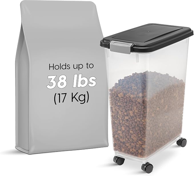 IRIS USA Airtight Dog Food Storage Container, Attachable Wheels, - Image 2