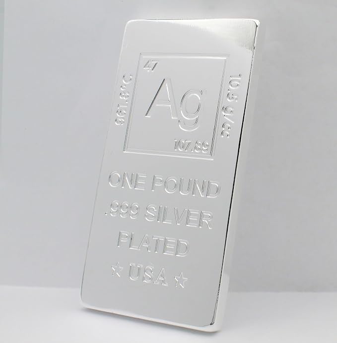 1 lb Silver Plated Bar .999 Pure Paperweight | Element Design - Image 4