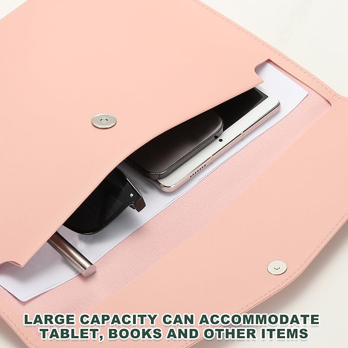 PATIKIL PU Leather A4 File Folder, Document Holder Filing Organizer Portfolio - Image 3