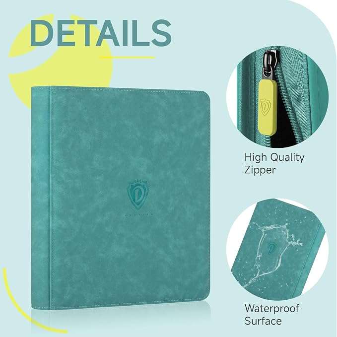 Trading Card Binder with Zip, 12 Pockets Card Binder, 720 Double Sided Pocket - Image 2