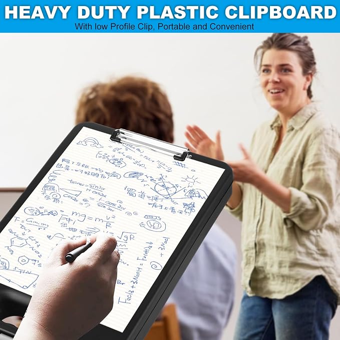 4 Pack Clipboard with Storage, Large Nursing Clipboard with Low Profile Clip - Image 4