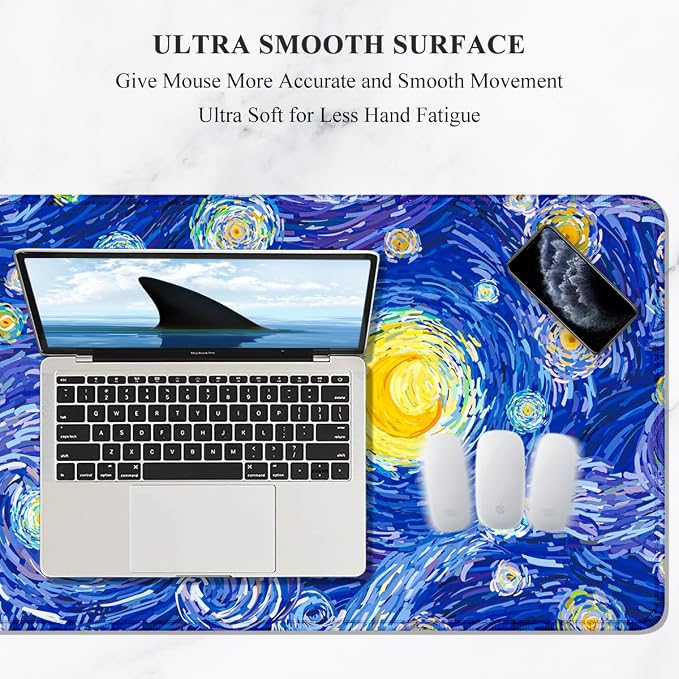 Auhoahsil Desk Mouse Pad, Large Gaming Mousepad, XXL Desk Pad, Extended Long - Image 3
