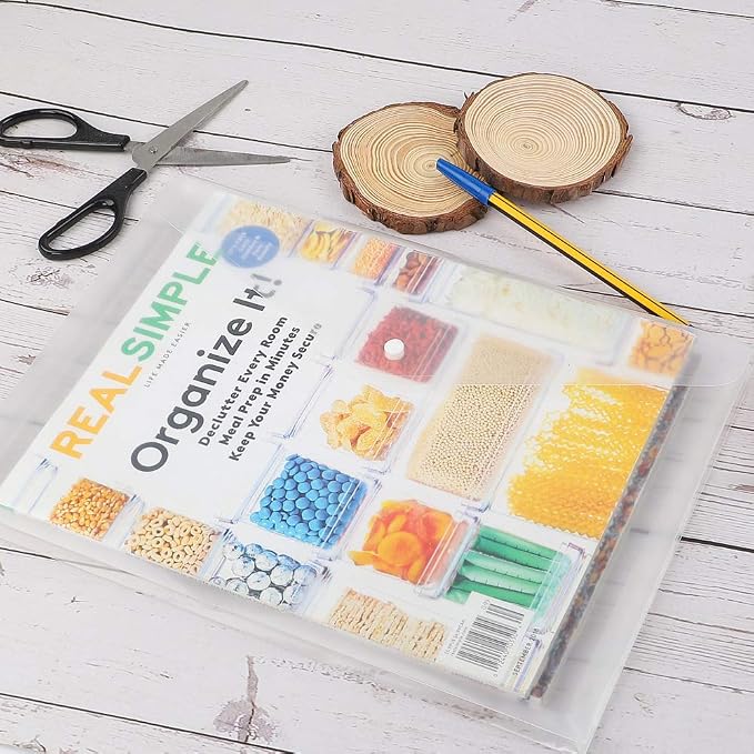 EOOUT 24pcs Plastic Envelope Folders Clear Envelopes, Expandable Folders - Image 6