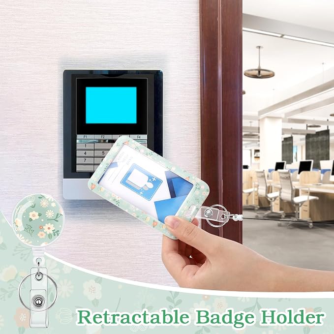 3 Set Floral Pattern ID Badge Holder - Image 7