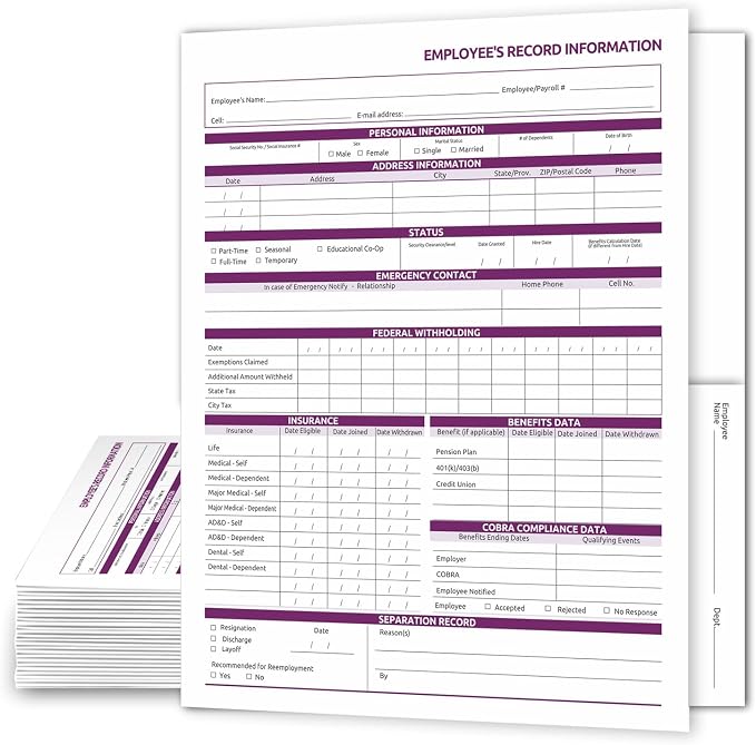 NextDayLabels Employee Personnel File Folders by NextDayLabels