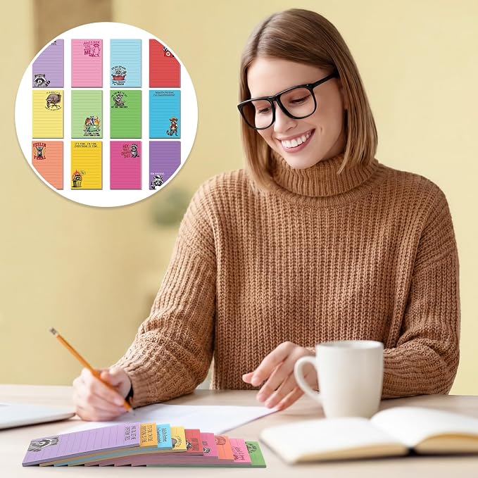 12 Pack Funny Notepads, 5x3 Inches Sarcastic Note Pads Memo Fun Office Gifts - Image 5