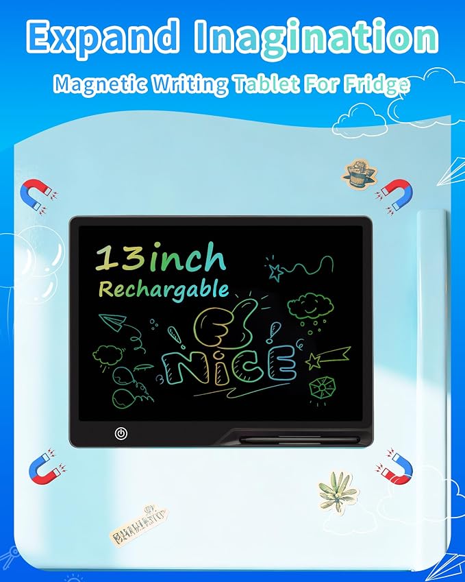 Magnetic LCD Writing Tablet for Fridge, 13 Inch Writing Tablet for Kids - Image 2