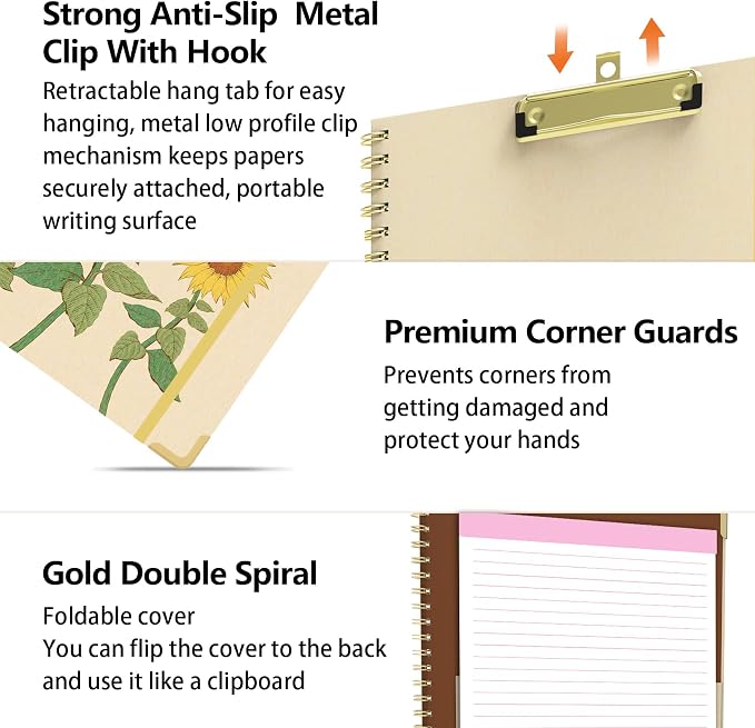 Clipboard Folder with Notepad Refillable Lined - Image 5