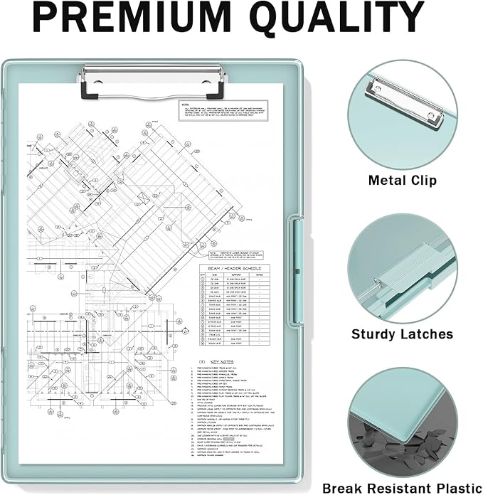 Rimilak Plastic Clipboard with Storage, Side Opening with 2 Compartment - Image 4