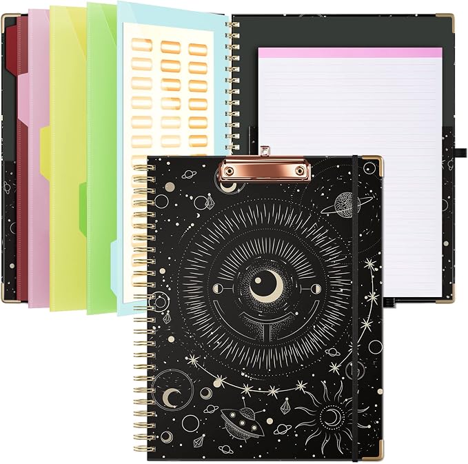 Ospelelf Clipboard with Storage 8.5 X 11，Padfolio Organizer, Spiral Portfolio by OspelelfOfficeSupplies