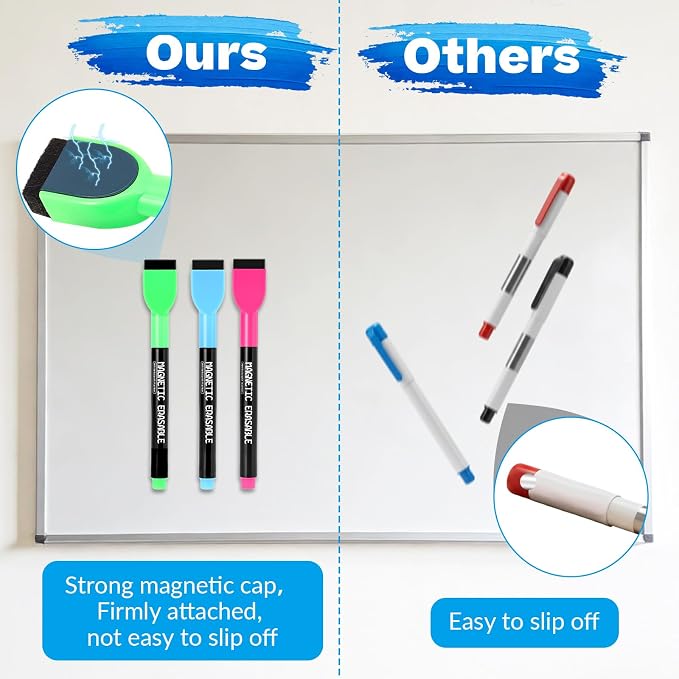 12 Pcs Dry Erase Markers, 1 mm Fine Tip Dry Erase Marker - Image 5