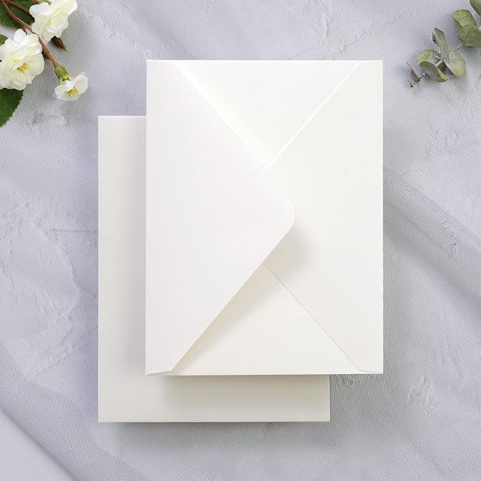 PONATIA 50 Pack A1 Envelopes, 3.62 x 5.2'' Ivory Envelopes Perfect - Image 7