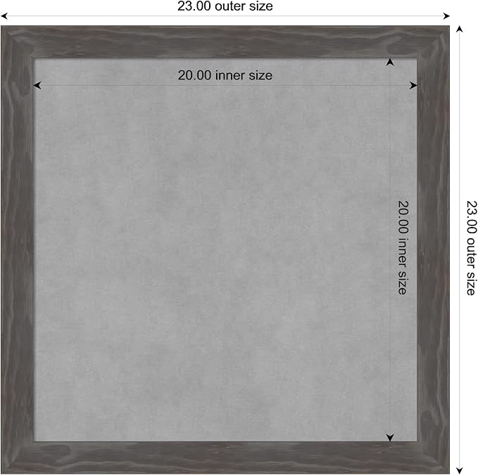 Amanti Art Grey Framed Magnetic Board 23x23 Medium Vision Board - Image 4