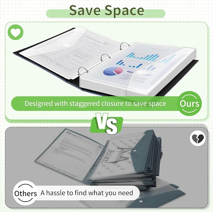 Sooez 30 Pack Binder Folders - Image 2