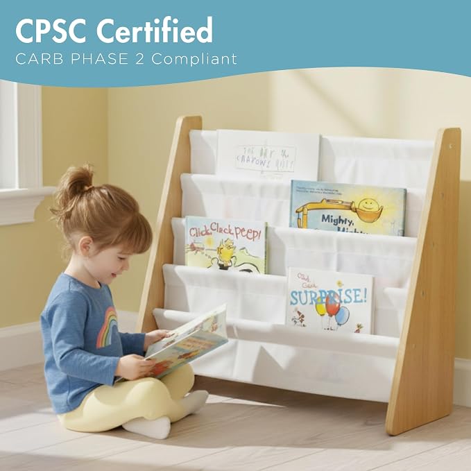 Humble Crew Kids Bookshelf, 4-Tier Front-Facing Book Display Organizer - Image 5