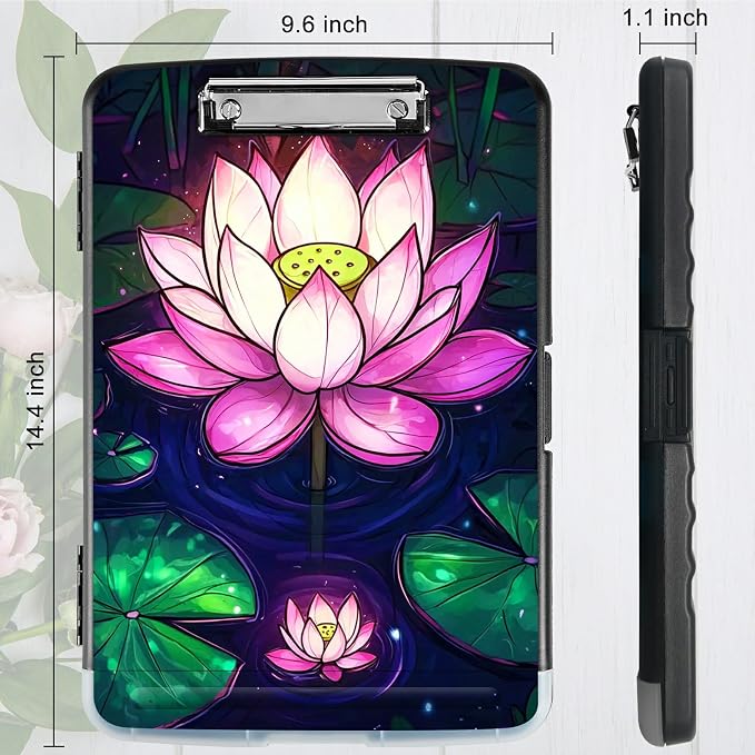 Pink Lotus Flower A4 Clipboard - Image 3