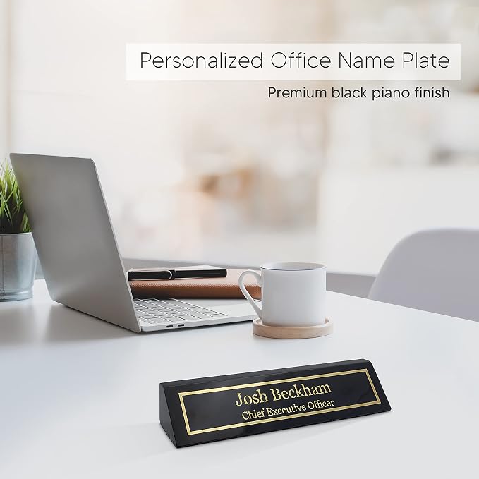 Business Wood Name Plate for Desk | Custom Desk Name Plate Personalized Gift - Image 4