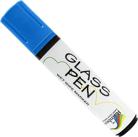 Glass Pen Window Marker: Liquid Chalk Pens for Glass, Whiteboard Markers with Washable Paint - Graduation, Car Windows, Mirror Pen, Storefront, Wedding, Parade, Party & Holiday (Blue, Jumbo Tip)-DeskLoop Office