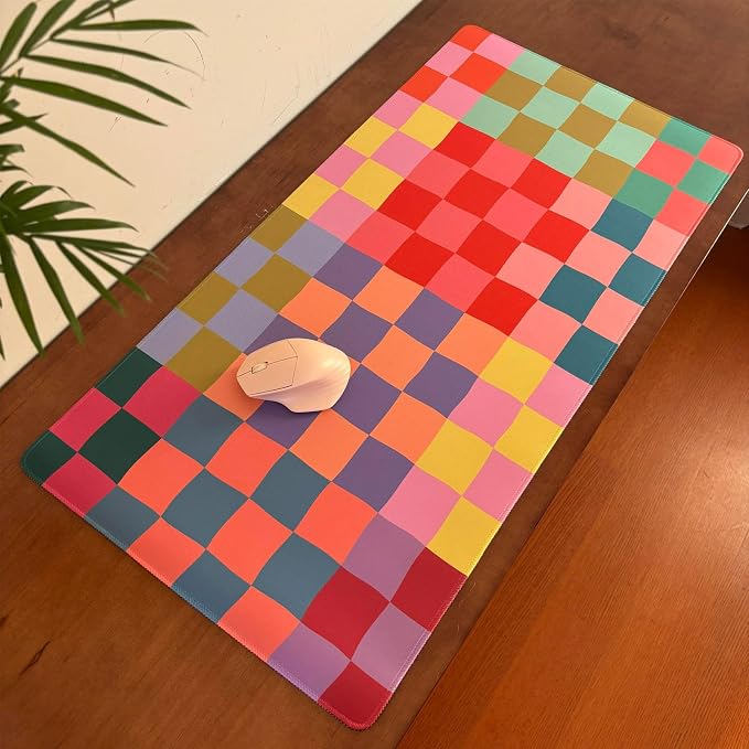 Checkered Desk Mat Retro Cute Mouse Pad XXL Large Mouse Pad, Desk Matt - Image 6
