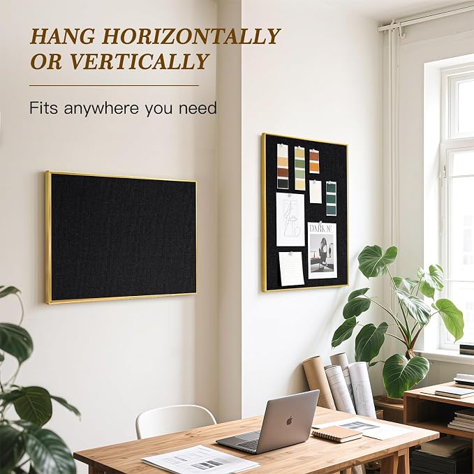 Fabric Bulletin Board, Upgraded Canvas Surface, Wall Mounted, - Image 4