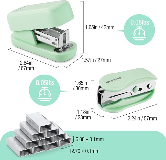 WORKPRO Small Stapler with Staples, One Staple Remover, 2000 Standard Staples - Image 7