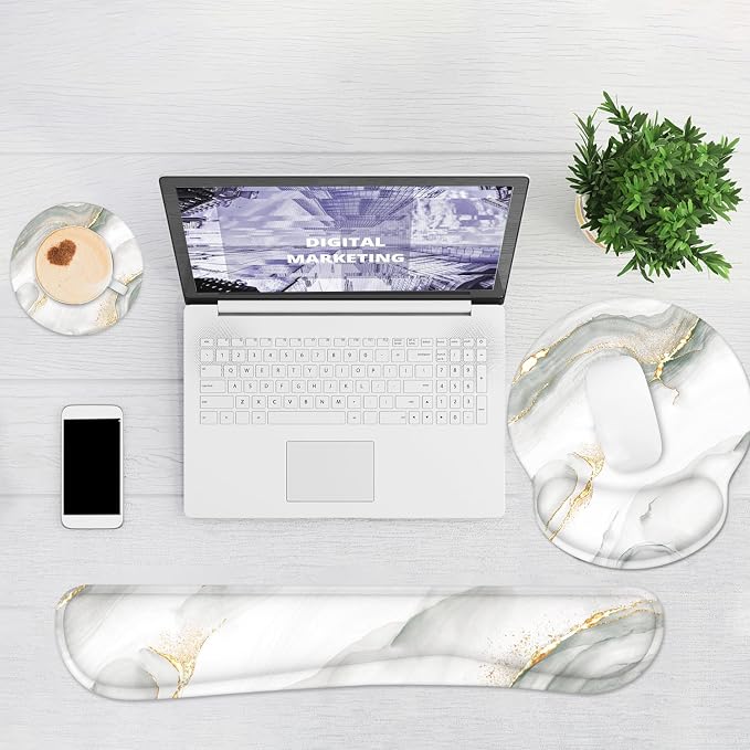 Ergonomic Mouse Pad with Wrist Rest and Keyboard Wrist Rest, Mousepad and Wrist - Image 6