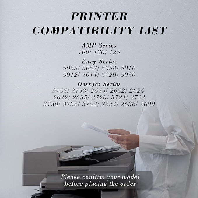 Printer Ink 65 XL Black Ink Cartridge Replacement for HP Ink 65 for HP 65XL HP65XL HP65 Black Ink Cartridge HP65XL for 5000 5055 5052 5014 5010 5070 3755 3700 3772 3752 2622 2652 2655 2600 2640-DeskLoop Office