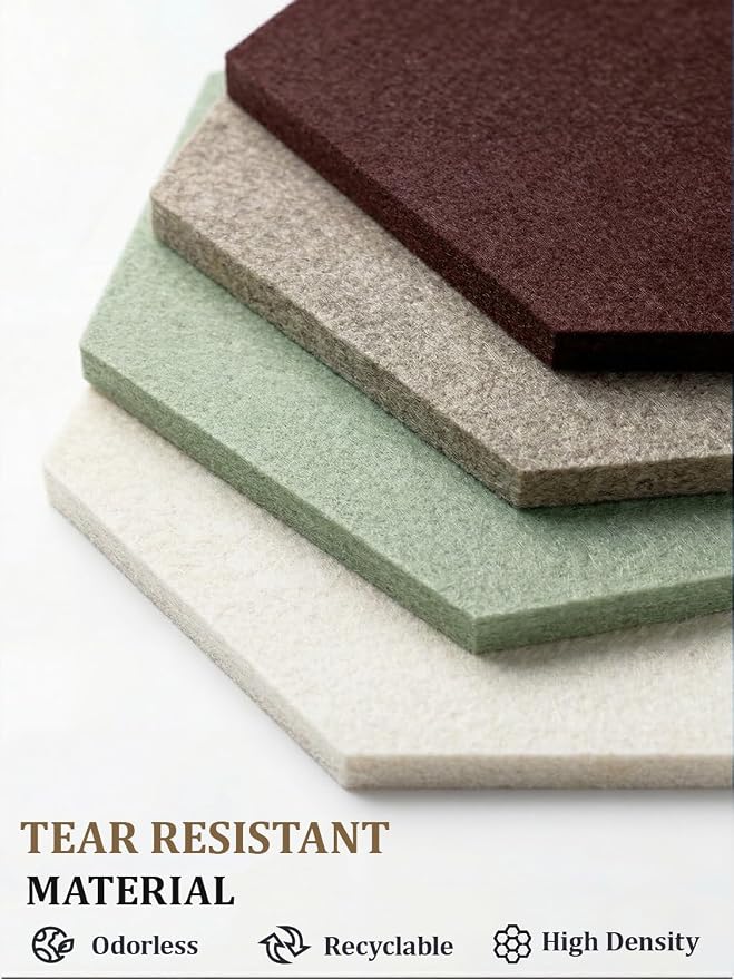 8 Pack Hexagon Felt Bulletin Board Tiles - Image 5
