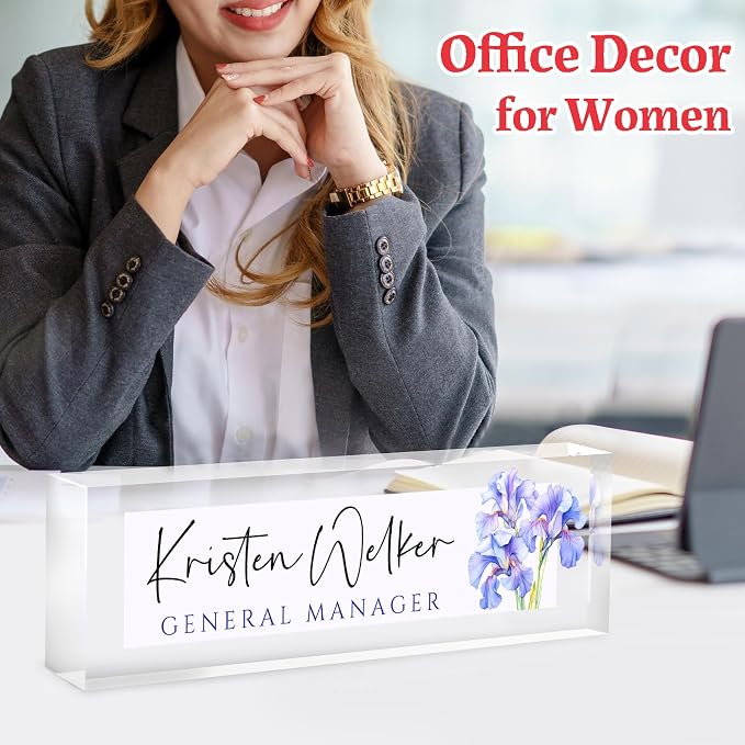 Desk Name Plate Personalized, Custom Name Plate - Image 4