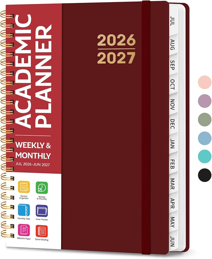 Planner 2026-2027 for Women & Men, Academic Monthly and Weekly Calendar Planner by Taja