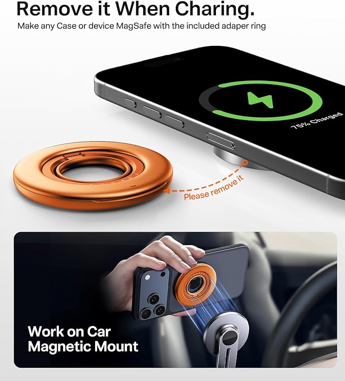 TORRAS 2025 Flagship Magnetic Phone Grip Ring Holder Kickstand Fit - Image 7