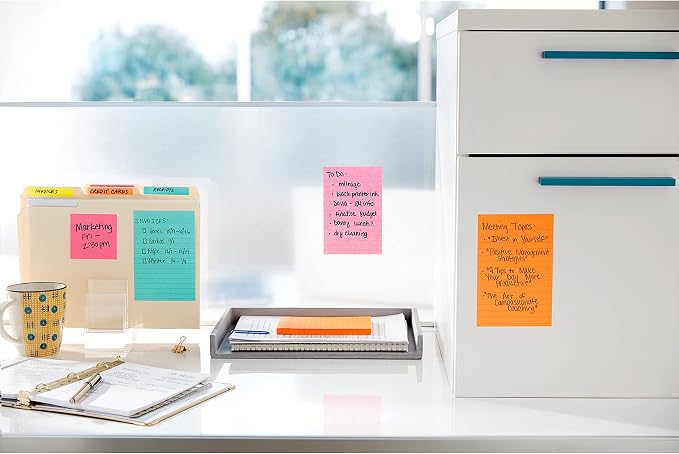 Post-it Super Sticky Notes Multi-Size Supernova Neons | Lined | Double Sticking - Image 12
