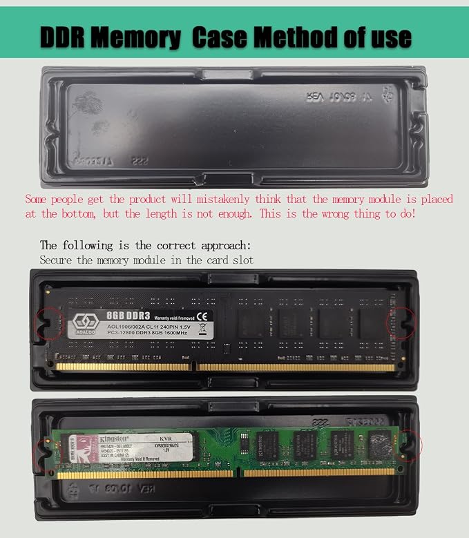 10 pcs DDR Memory Desktop RAM Module Case, Plastic Box Packaging Container - Image 4