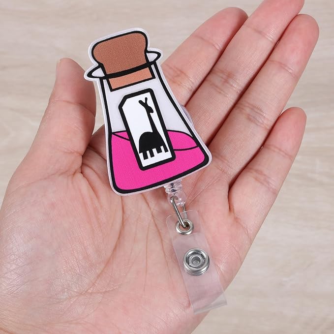 Funny Llama Potion Badge Reel, Cute Kuzcoo's Poison Retractable ID Card Badge - Image 2
