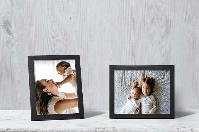 ELSKER&HOME 8x10 Picture Frame Black Set of 6 Glass | Multi Photo Frames Collage - Image 2