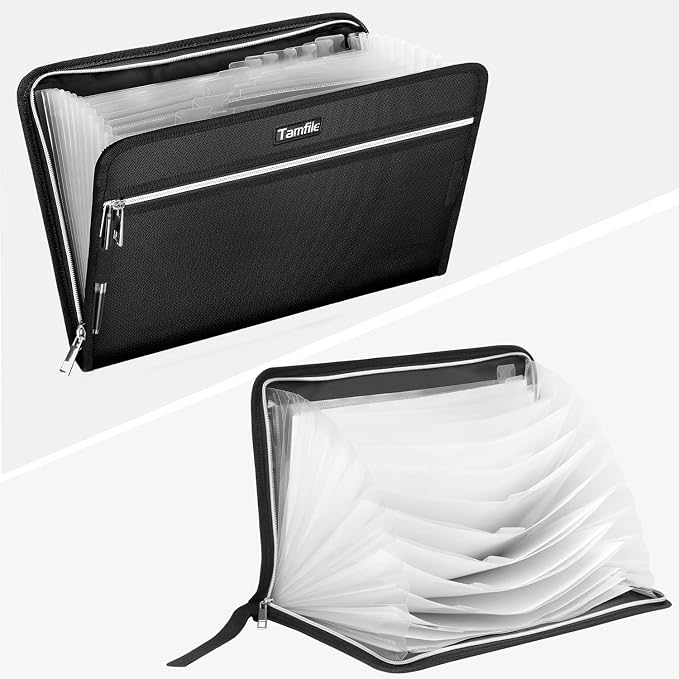 Fireproof Safe Accordion File Organizer Bag Folder, Waterproof Expanding Filing - Image 4