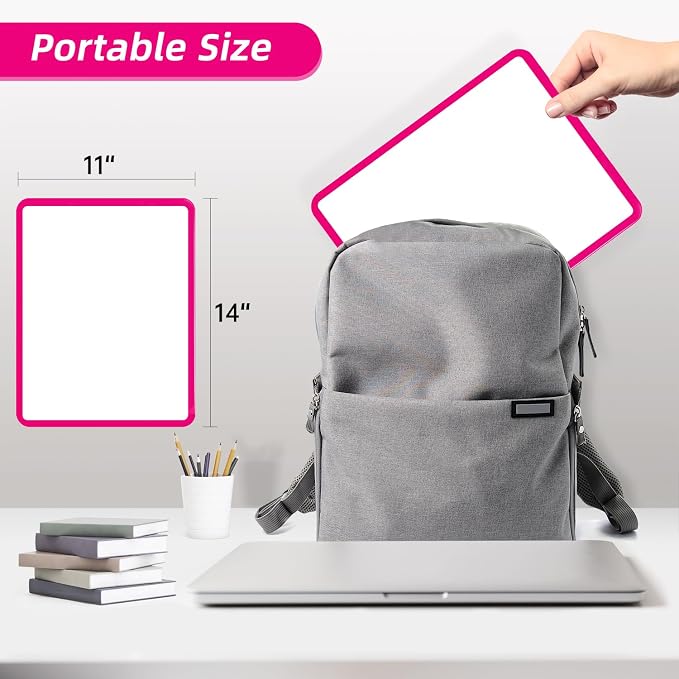 VUSIGN Small White Board Dry Erase, Dark Pink - Image 5
