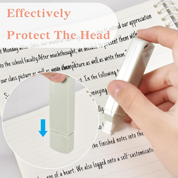 Temiary 6Pcs Mini White Correction Tapes, Quick Dry Smooth Pull Out - Image 4