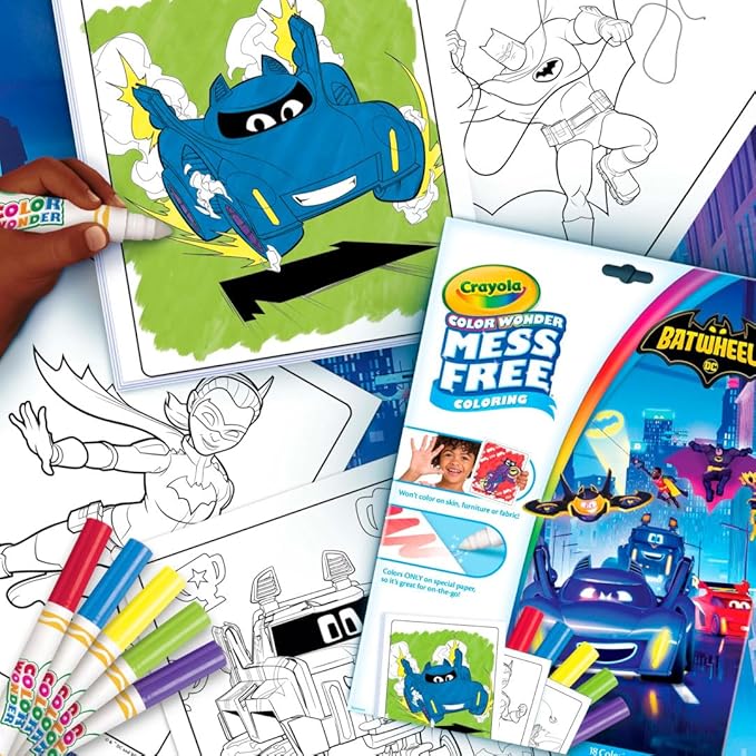 Crayola Batwheels Color Wonder Activity Set, Batman Mess Free Coloring Pages - Image 6