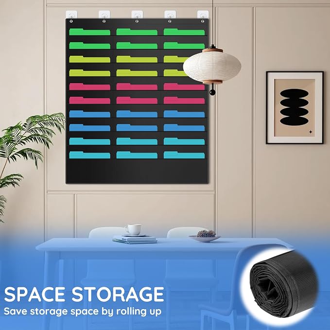 ZKOO 30 Pockets Hanging Wall File Organizer - Image 5