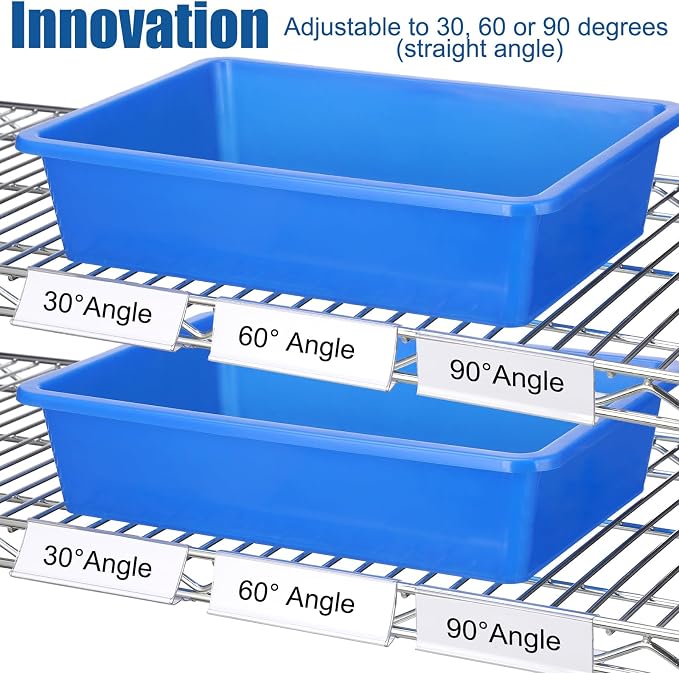 Kathfly 50 Pack Wire Shelf Label Holders Shelf Cable Tags - Image 4
