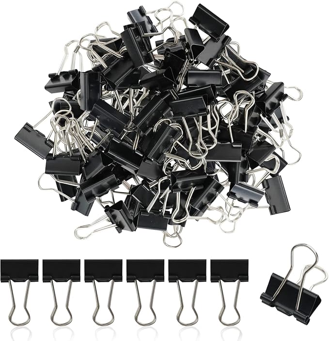 50 Pcs Small Binder Clips for Paperwork, Bookmark and Cable Management by DUIJINYU