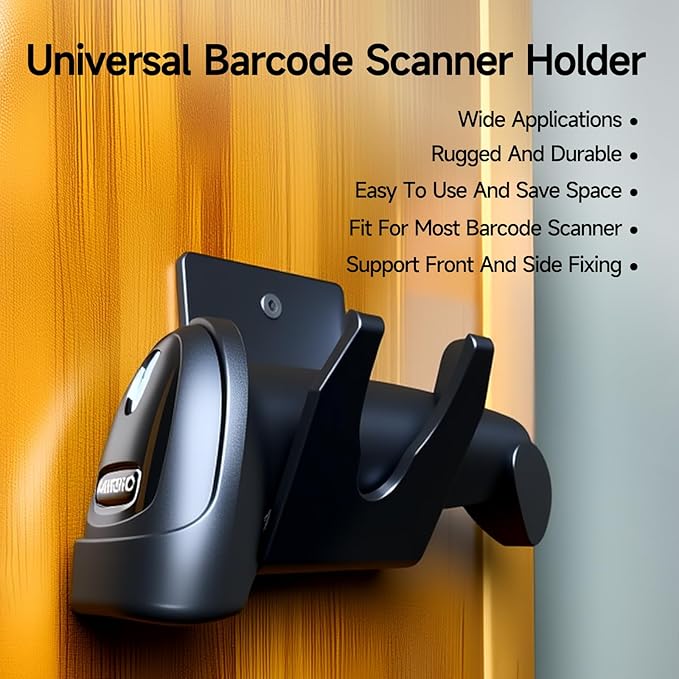 VACINV Universal Barcode Scanner Holder, Barcode Reader Bracket Wall Mounted - Image 2