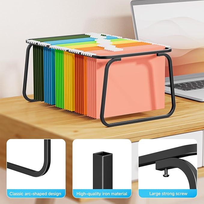 Marbrasse Hanging File Folder Frame, Adjustable Letter Size File Holder 16-25 - Image 6